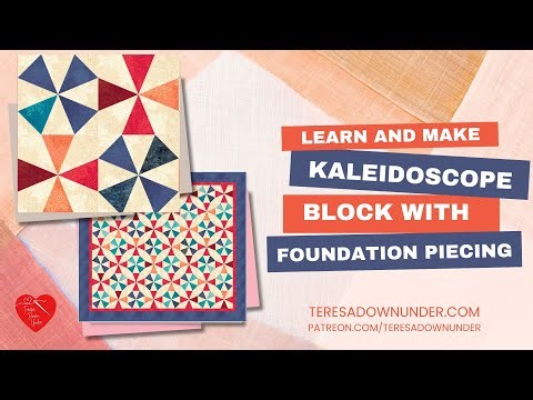 Learn to make a Kaleidoscope block with foundation piecing in over 3 minutes