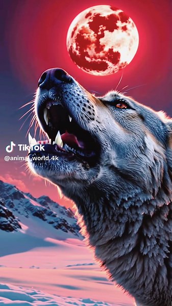 Epic wolf live wallpaper 4K: A red-eyed wolf howling beneath a blood moon… 🔥🌕 10 seconds of pure intensity. Wild. Powerful. Unforgettable. 🐺💀 #wolf #howl #livewallpaper #4K #wallpaper