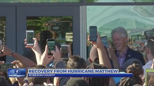 Former President Bill Clinton visits Lumberton