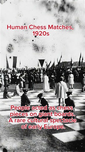 Human Chess Matches of the 1920s ♟️🕰️ #history #culture #1920s