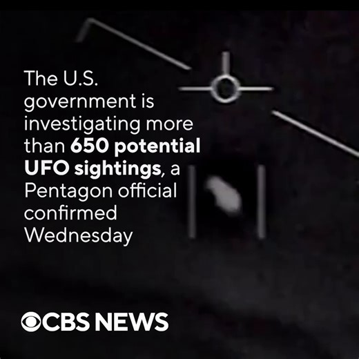 The U.S. government is investigating more than 650 potential UFO sightings that were concentrated off the East Coast and West Coast of the U.S., in the Middle East and in the area of the South China Sea, a Pentagon official said. https://cbsn.ws/3USZZ1K Video credit: Department of Defense | CBS News