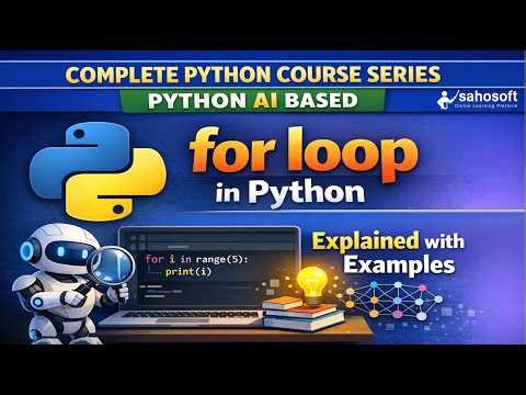 For Loop in Python Explained 🔥 | Complete Beginner Guide with Examples | Python AI based