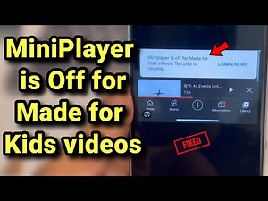 MiniPlayer is off on your uploaded YouTube video : Fix