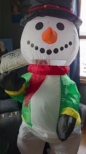 Inflatable costume snowman #inflatablecostume #snowman
