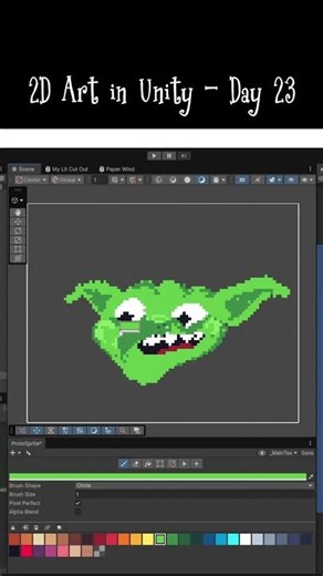 2D Art in Unity - Day 23 - ProtoSprite #pixelart #gamedev #unity #protosprite