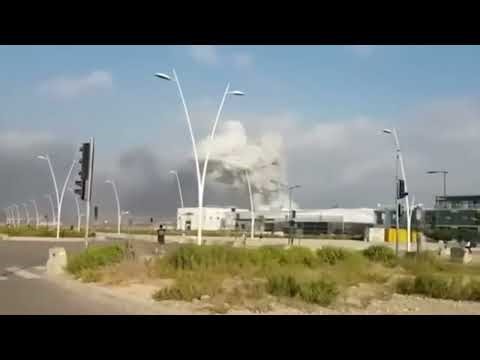 2020 Beirut explosion BEST ANGLE SLOW MO.