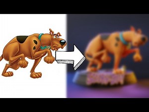 2D to 3D! Sculpting Scooby Doo for printing from start to end