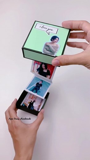 Photo box . gift box #ngocvanghandmade #diy #ngocvang #tutorial #gift #giftbox #learnontiktok #genzsangtao