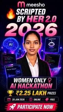 🚀 Meesho Scripted By Her 2.0 Hackathon 2026 | Women-Only Coding Challenge | Register Now!