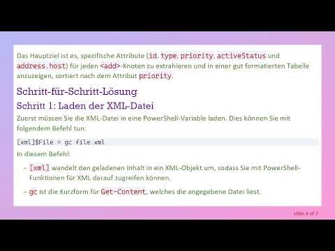 Wie man XML-Ausgabe in PowerShell sortiert und anzeigt