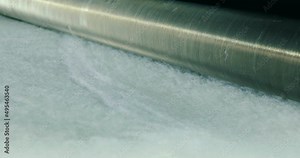Sintepon production factory. Syntepon manufacturing process. Sintepon production.