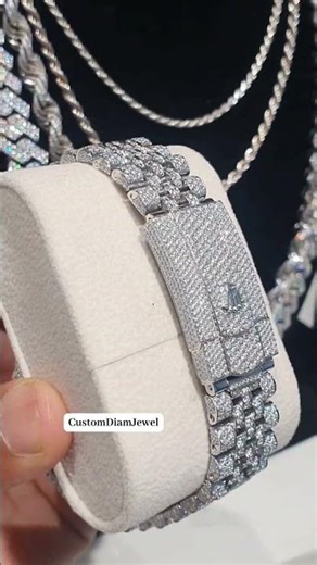 Iced Out Blue Dial Rolex Watch | Fully Moissanite Diamond Watch