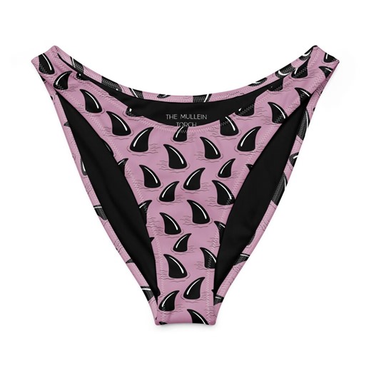 Lavender Shark Tooth Bikini Bottom, Purple Shark Lover Bathing Suit, Shark Swimsuit, Shark Recycled V-cut Bikini Bottom - Etsy