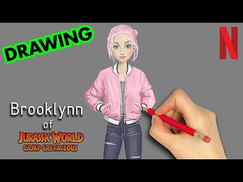 how to draw Brooklynn of Jurassic World: Camp Cretaceous | Netflix | Art Therapy