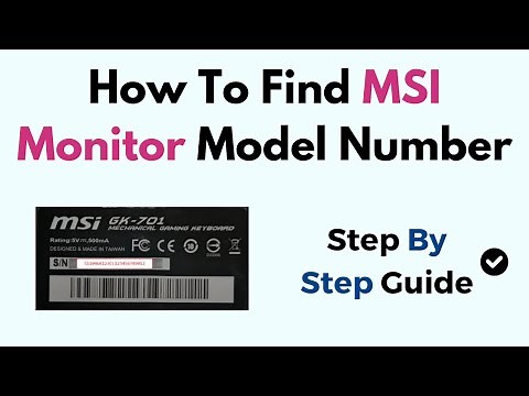 How To Find MSI Monitor Model Number