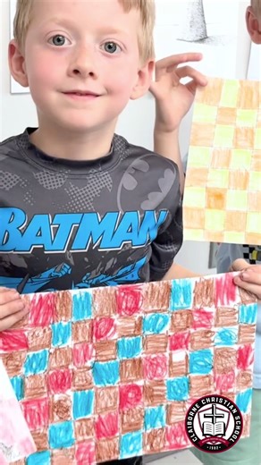 First graders in Mrs. Senn’s class proudly showed off their amazing optical illusion art projects! 🎨✨ These creative Crusaders loved exploring how art can trick the eye and inspire the imagination! 👀💙 | Claiborne Christian School