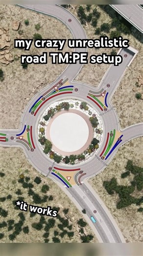 Large Roundabout Design in Cities: Skylines