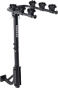 Amazon.com: KAC S3 Hitch Mounted 3-Bike Suspension Rack, Quick Release Handle, Double Folding, Smart Tilting Design, 1.25" & 2" Hitch with Included Adapter : Sports & Outdoors