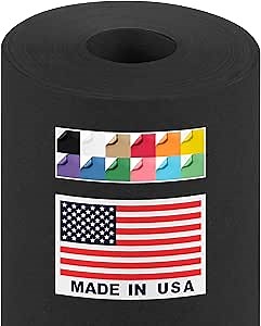 USA-Made 18" x 1200" (100 ft) Black Roll Paper, 45 lbs Thickness, Kraft Paper for School, Art Projects, Gift Wrapping, Bulletin Board