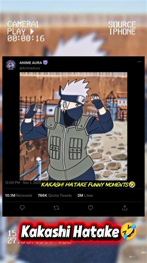 Kakashi Hatake Funny Moments🤣 #anime #aura #edits #naruto #kakashi #funny #dance