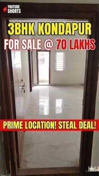 3BHK in Kondapur for 70Lakhs #flats #kondapur