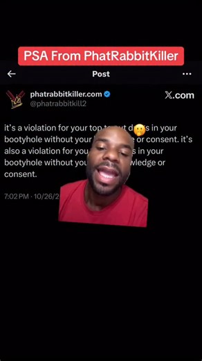 Ty on Instagram: "Our good friend PRK came through with a quick little public service announcement for us. . . . #TyreakToldYou #PhatRabbitKiller #PRK #PSA #LGBT"