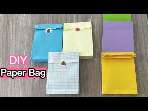 How to Make a Paper Bag (Easy!) -- Origami Steps With Me!