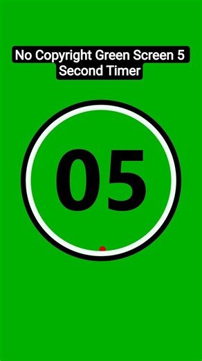 No Copyright Green Screen 5 Second Timer ⌛ || #5secondgreenscreentimer || #greenscreentimer5second