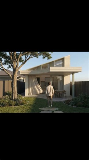 Svin Studio Architecture & Interiors on Instagram: "Design that listens to its environment. This project is an example of a site-conscious approach. Rather than imposing a generic form, the design respects the existing landscape, curving to accommodate and the mature tree on the boundary. Prioritising the aspect, the deep overhangs and carefully placed high-level windows are positioned to capture beautiful natural light while providing essential shading from harsh afternoon sun—ensuring comfort 