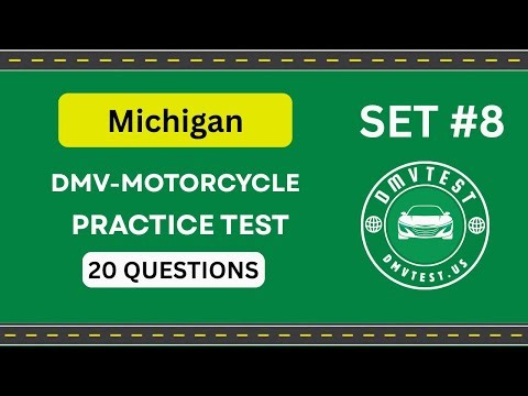 Michigan DMV Motorcycle Test 2025 | 20 Real Practice Questions | DMV Test 2025 Set #8