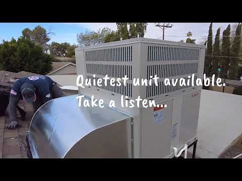 Install of a new Bosch 5 ton package heat pump 19 seer inverter unit.