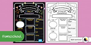 First Day of Homeschool Chalkboard Sign