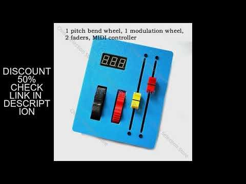 Versatile MIDI CC controller. 1 pitch bend wheel, 1 modulation wheel, 2 faders