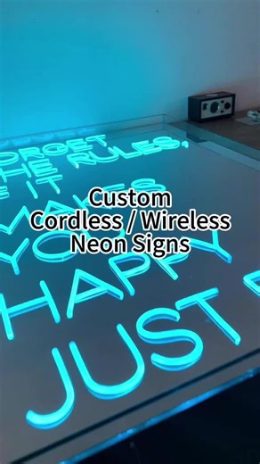 Custom Cordless Neon Signs for Modern Spaces