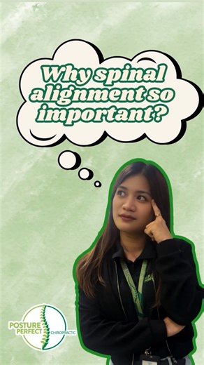 FAQ: Why spinal alignment so important? Watch the video answered by Ma'am Shi❤️ Vidit Posture Perfect today! #FAQ #spinaladjustment #PosturePerfect #HealthySpineHappyLife #reelsfypシ | Posture Perfect Chiropractic