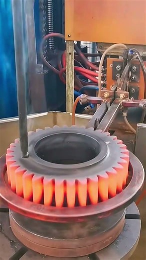 High-frequency induction heating, large gear quenching process, and remote heating of red-hot steel