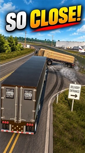 Never speed when you're this close to delivery 🚚📉 #americantrucksimulator #shorts #shortsfeed
