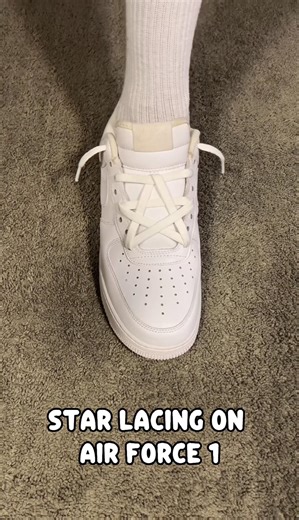 STAR LACING ON AIR FORCE 1 #sneakers
