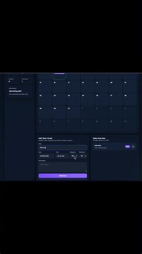 JavaScript project-5: Calendar task planner #coding #shorts