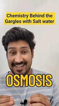 Chemistry Behind the Gargle with Salt water to remove Mucus| #gargle #saltwater #mucus #throatcare