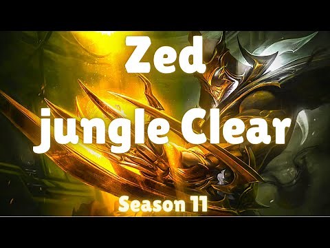 Zed jungle Clear | Season 11 | Zed jungle full clear Guide (best clear path) | Patch 11.8 PBE