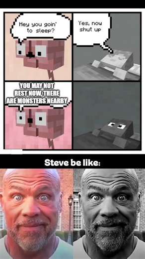 POV: you are steve..💀 #minecraft #pov