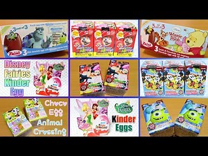 25+ Chocolate Surprise Eggs | Kinder Surprise | Furuta | Zaini | Disney | Pixar