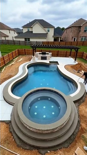 Luxury Backyard Swimming Pool Construction Timelapse 🏊