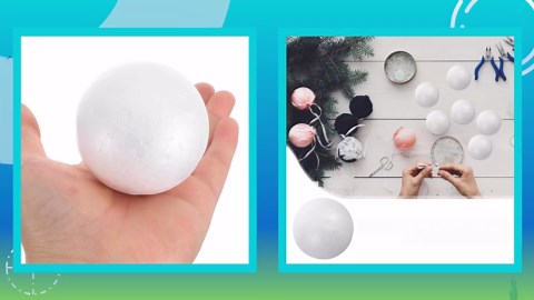 GANAZONO 36pcs 2.5 Inch Craft Balls Polystyrene Foam Balls for DIY Crafting Smooth Polystyrene Foam Balls for Decoration Household Projects White