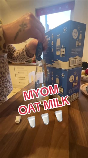 MYOM is a plant-based milk alternative, crafted from a creamy blend of oats and enriched with essential nutrients, including calcium, iodine, vitamin B12, and D3. Simply add water, give it a shake, and enjoy! Our 1L glass bottles are reusable, dishwasher safe and designed to keep MYOM Original Oat drink fresher for longer! This has become a firm favourite staple in our house now, from protein shakes , matcha coffees or just to drink on its own, it’s a versitle product that we all love! Check out