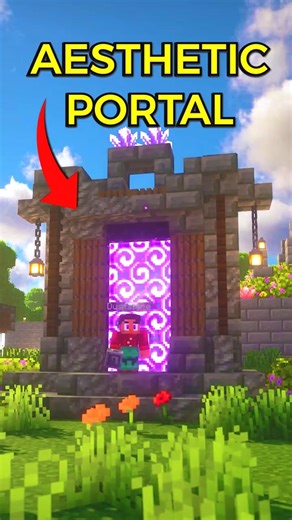 This portal feels modded😯 | #minecrafthindi #minecraftbuilding