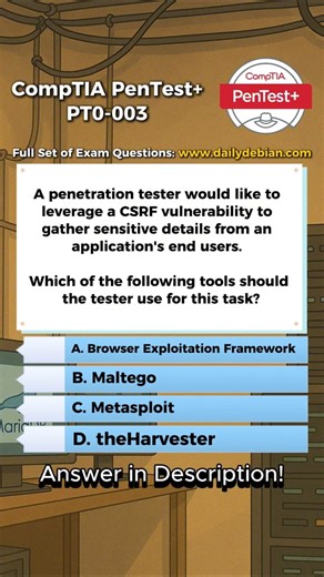 CompTIA PenTest+ (PT0-003) Exam-Style Practice Question 2026