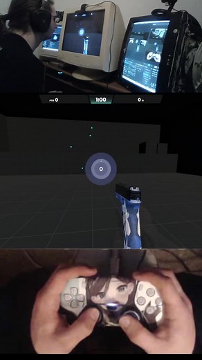 I don't think controller is holding me back #aimlabs #controller #gyro #aimlab #crt