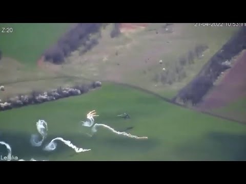 Ukraine shoots down a low-flying Russian Mi-8 attack helicopter using a surface-to-air missile